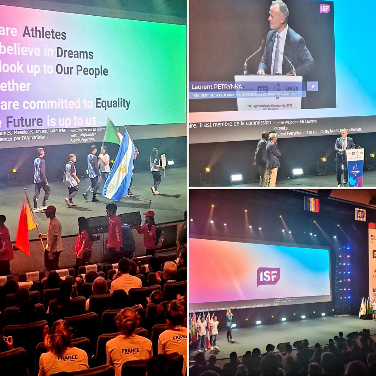 FADEarg's tweet photo. Hoy la delegación de #FADE🇦🇷 participó del desfile y de la ceremonia de apertura de la Gymnasiade🇫🇷. #ISFNormandy2022.
👉Gran emoción y orgullo representar a la 🇦🇷 en el Deporte Escolar.
@ISFsports @lpetrynka @ines_arrondo @Leot14 @DeportesAR
➡️Educación y Deporte
#SomosFADE🇦🇷❤️ https://t.co/hbcsqzbA4r