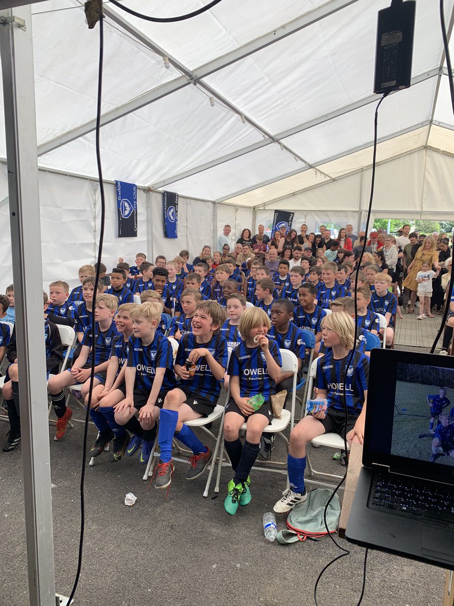 ElyRangersFC's tweet photo. We held our junior presentation yesterday with over 400 children attending three wonderful sessions - the pictures simply say it all with our seniors and youth handing out awards ALL DAY #oneclub #onepathway https://t.co/WbotPAtGnf