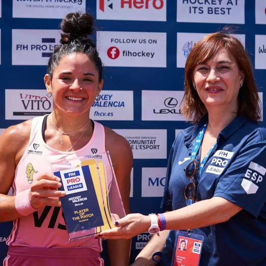 #FIHProLeague⁣⁣ 
📌Partido#2⁣

🐯MARIA JOSE GRANATTO, FIGURA DEL PARTIDO🎖

🏑 La jugadora albiceleste fue elegida Figura del Partido en el encuentro frente a #España 🇪🇸

Felicitaciones 👏👏👏

#VamosArgentina 💙🤍💙⁣⁣⁣⁣⁣⁣⁣⁣⁣⁣⁣⁣⁣⁣⁣⁣

📸 <a href="/FHCV/">FHCV Hockey</a>