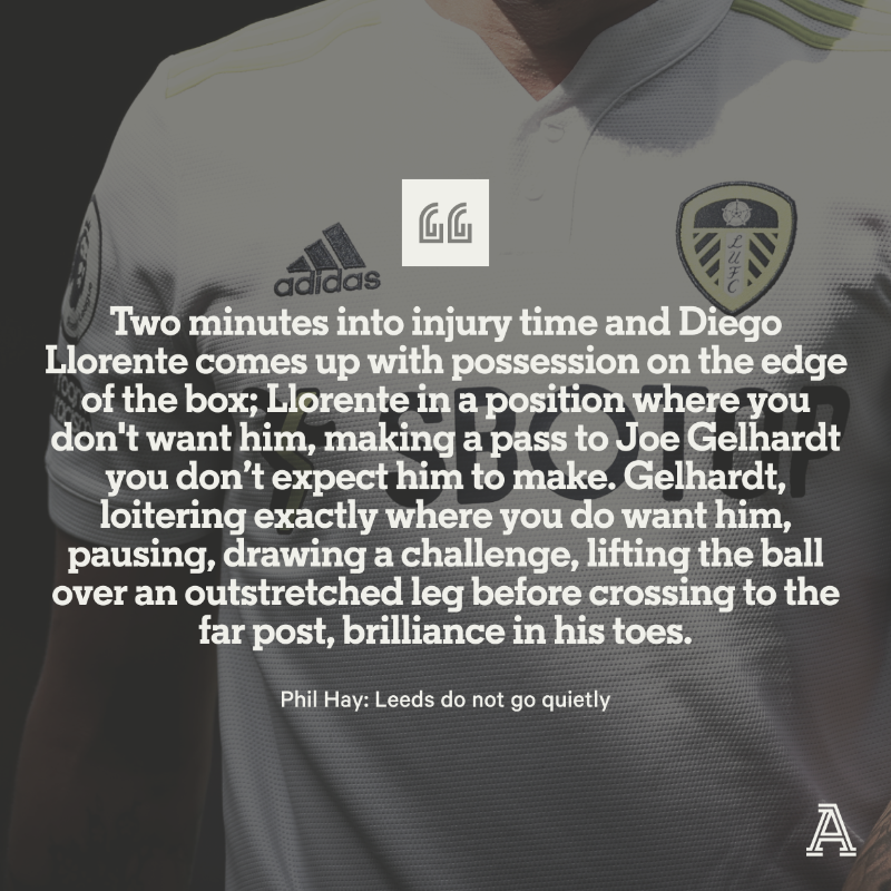 TheAthleticFC's tweet photo. It could easily have been over already. 

But Leeds United do not go quietly.

📝 @PhilHay_
