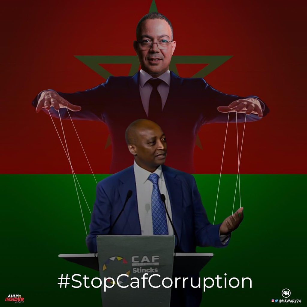 waeltoto610's tweet photo. CAF is biased to Morocco, totally controlled by Fawzy Lekja 
Stop the corruption of this gang
#TotalEnergiesAntiCAFcorruption https://t.co/V8DqCSguHI 
#TotalEnergiesAntiCAFcorruption