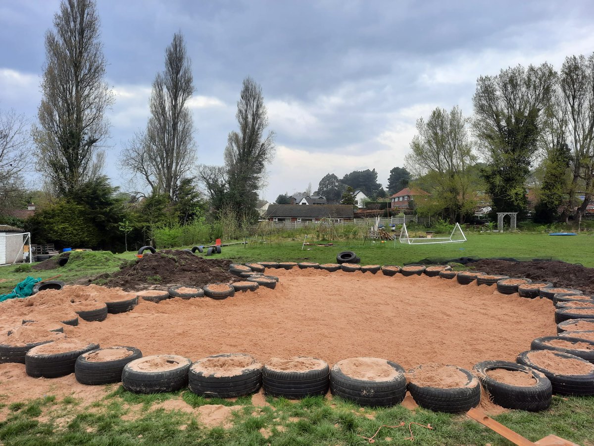 GaytonPrimary's tweet photo. Huge thanks to our PTA for funding our sandpit and to the staff who made this a reality for our children. This is such a hive of wonderful play opportunities for all our children @ludicology @OPAL_CIC https://t.co/oZFXV6KAgv