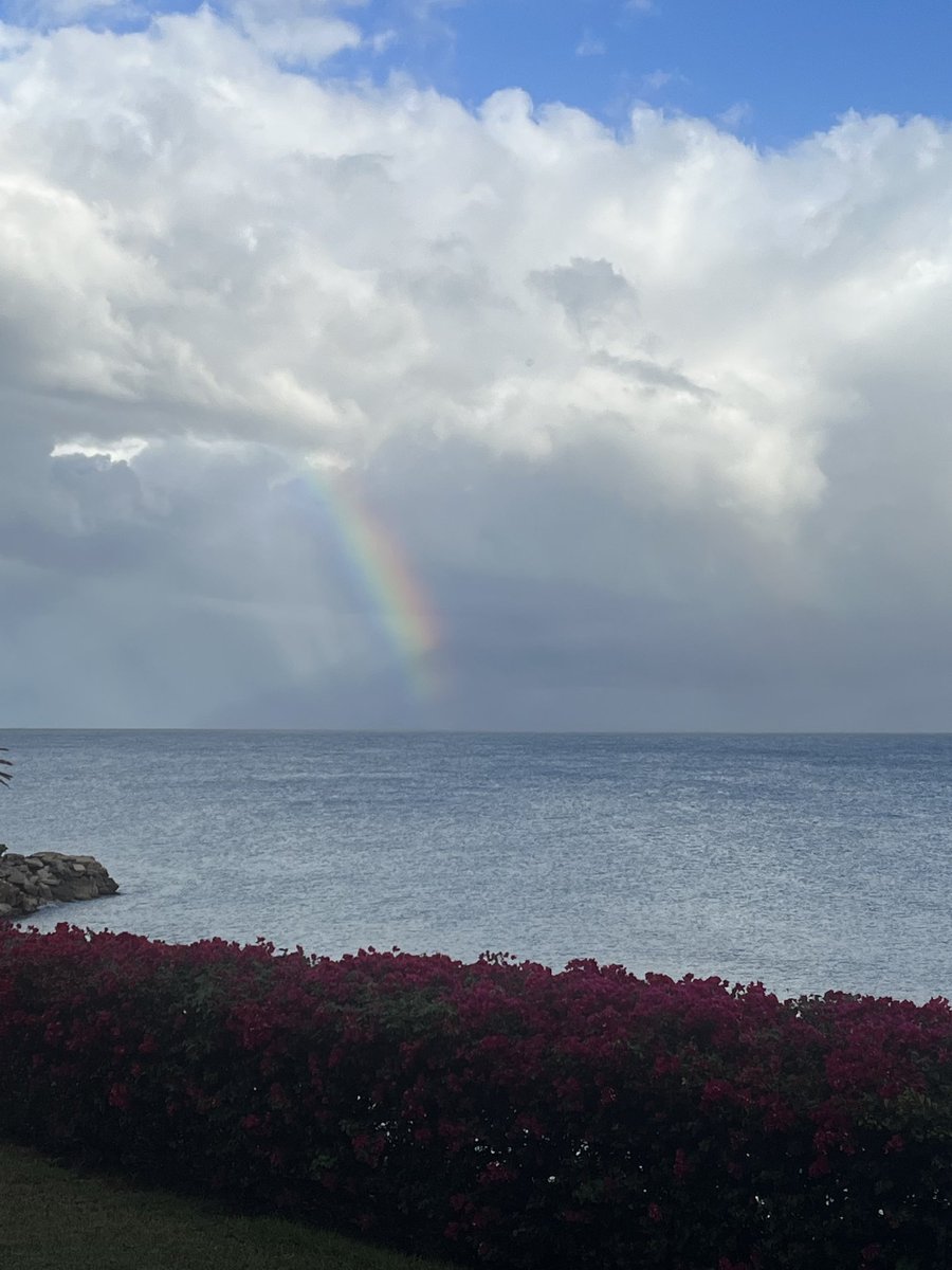 ThompspnD's tweet photo. Early morning #rainbow 🌈 over the #Caribbean #Antigua, if I want the pot of gold I think I need to dive in and swim 🏊‍♂️ to #SaintBarthelemy https://t.co/I2cHCGjzgf
