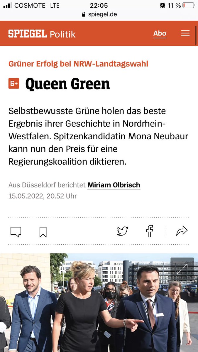 real_wildangel's tweet photo. So schnell geht das... von der Frau die angeblich keiner kennt zur #Queengreen 😊 Glückwunsch @MonaNeubaur und @gruenenrw https://t.co/qMCnsxsa0x