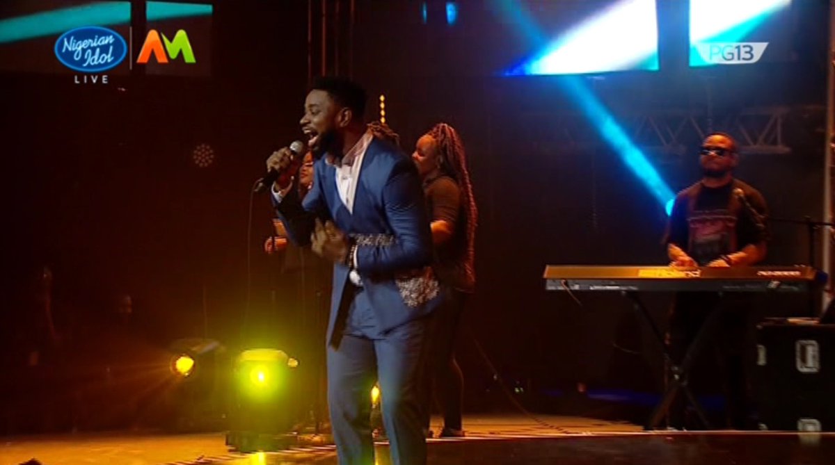 Nigerianidol's tweet photo. Zadok left no stone unturned in that amazing performance.🎤🎶 Click here 👉🏾 https://t.co/HlnhsQ9wcD to watch it. #NigerianIdol https://t.co/csbZQJ4Kia