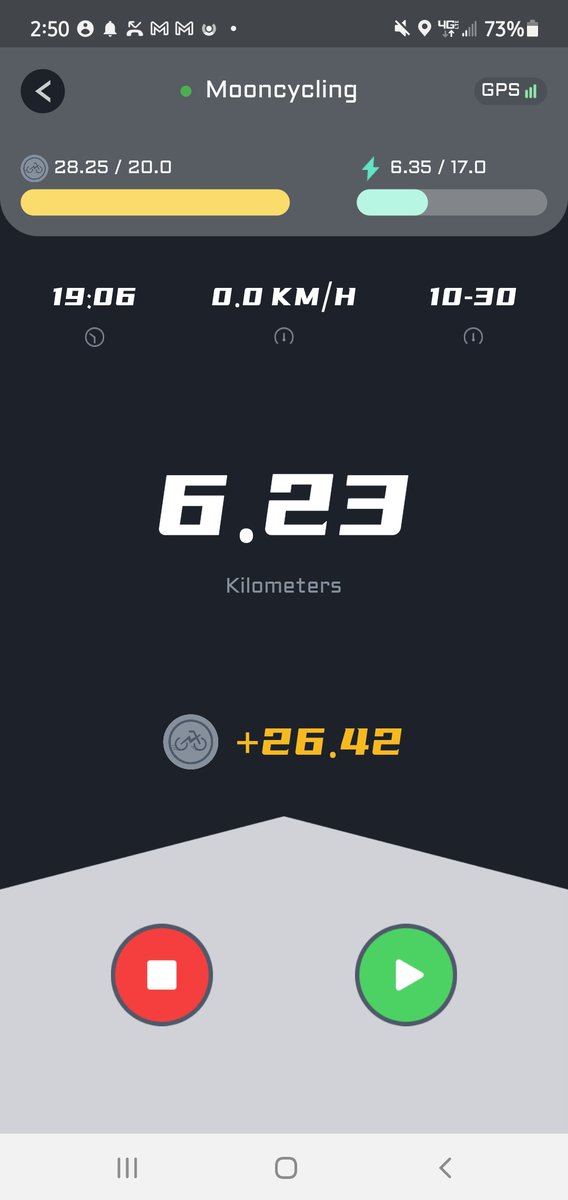 James_CycGo's tweet photo. There are a few bugs to be ironed out, but enjoying @CycGo_M2E beta so far. 

Today I earned 28.25 GRT; if this were at parity with #STEPN GST, that would be a cool $76 for a 20 minute ride! 😎

#P2E #MoveToEarn #NFTs #BSC #cryptocurrencies https://t.co/ONrKSDbErV