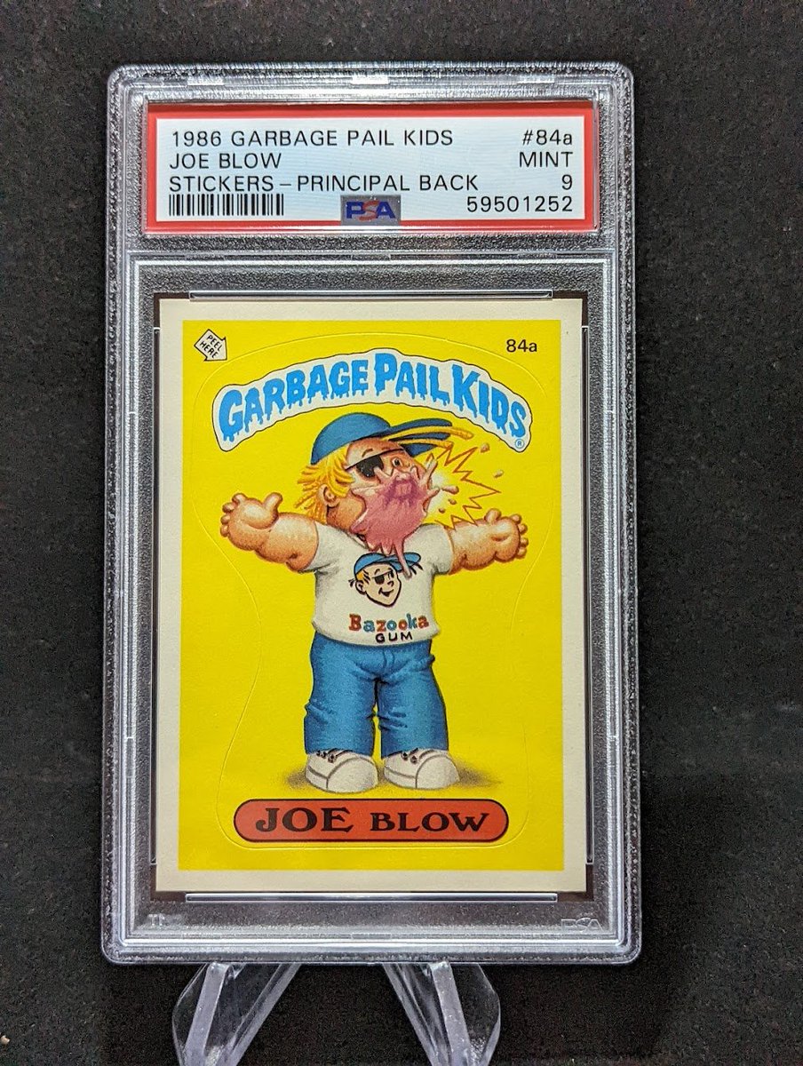 cwbreaks's tweet photo. 1986 Garbage Pail Kids #84a Joe Blow Principal Back
PSA 9 (pop 25): $85 https://t.co/vZ8cQ8FjUa