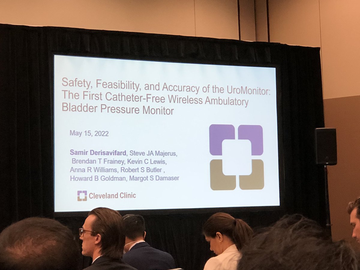 MDamaser's tweet photo. Samir Derisavifard presenting #UroMonitor clinical study results at the #AUA22 Early Career Investigator Showcase. @CleClinicUro @bme_lri https://t.co/g8r9kKZEgU