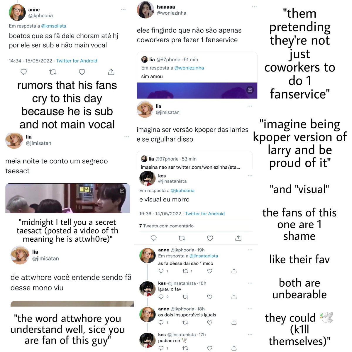 THV_REPORT's tweet photo. 🚨 MASS report!  🐥🐰 Brazilian shippers that are once AGAIN attacking 🐯. 

📍https://t.co/gDfka4KGd9
📍https://t.co/4JdLvJ0TZd
📍https://t.co/rYgeSrCuiS
📍https://t.co/vB3oLtSskr
📍https://t.co/pjRtIuEUaZ
📍https://t.co/nTmOjXBrf4
📍https://t.co/sdIeb2U0IR https://t.co/AlhToTLXai