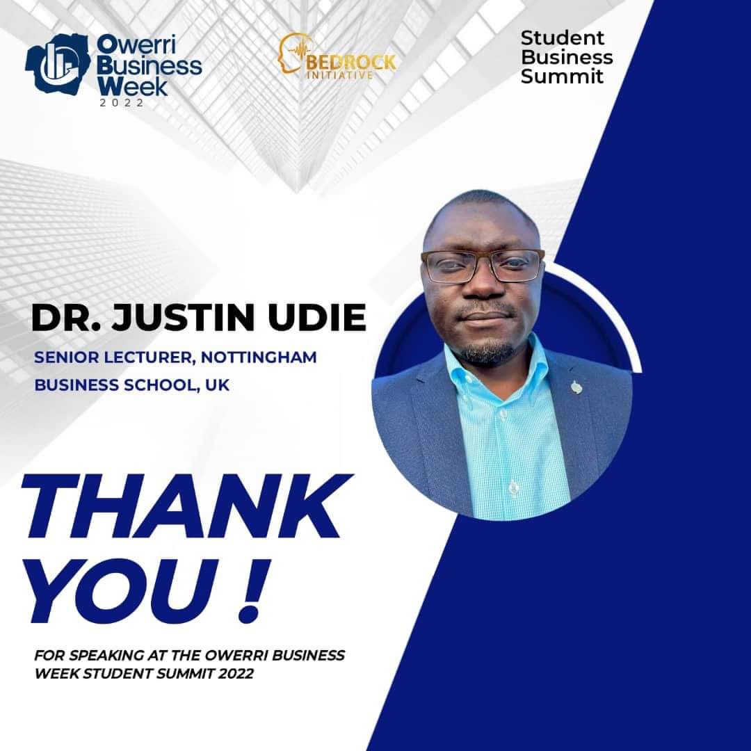 justineudie's tweet photo. Appreciation from organisers of the #OwerriBusinessWeek2022 #gehub #NottDevCollege https://t.co/zqQNczcQyD