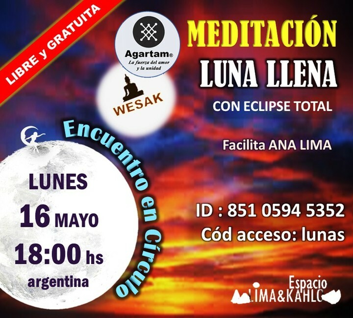 agartam's tweet photo. 🌕MEDITACIÓN DE LUNA LLENA 
LUNES 16 a las 18 hs, ARGENTINA (UTC-3)

🎑Desde AGARTAM, l@s invitamos  reunirnos en éste SUPER PLENILUNIO con ECLIPSE, en el día de la sagrada Celebración de WESAK.

✨L@s esperamos como siempre, en éste círculo amor y medi… https://t.co/Gml0SM1dHR https://t.co/K1HBU9sAod