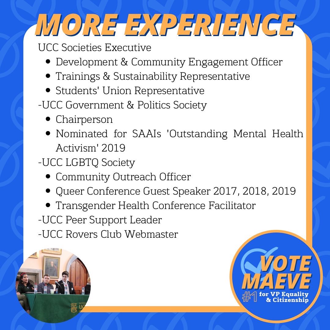 maeve4equality's tweet photo. So some of you might be wondering? Who am I? 📣 
My name is Maeve Richardson,  I’m running for VP Equality &amp; Citizenship in @TheUSI 
I’ve been in the student movement since 2015 but my experience goes beyond that! Read below 👇🏻 https://t.co/1uJxZDfGi9
