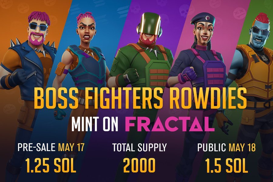 LaunchpoolLabs's tweet photo. ✨ #LPOOLers, The @BossFightersVR NFT Mint Date Is Set‼️✨

👇 Dates 📅
• Community &amp; Whitelist Mint is Tuesday, May 17th

• Public Mint takes place the day after: Wed, May 18th
 
⬇️ Mint Location ⬇️
https://t.co/EQNi8NiCao

$LPOOL $BFT
#SolanaNFTs #NFTMint
#launchpoollabs ♾️ https://t.co/BC1pvvFi2f