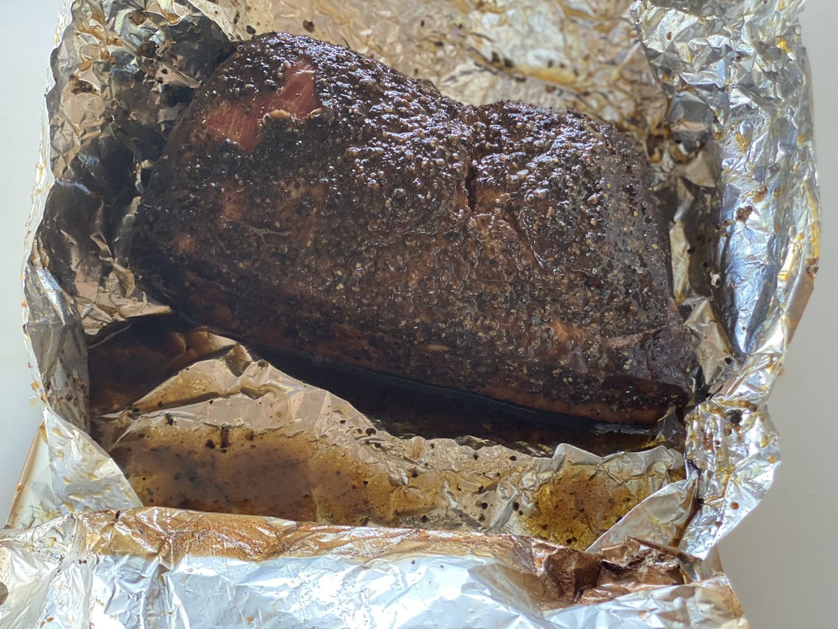 fillio15's tweet photo. It’s porkbelly brisket time!! My trusty @ThermoProBBQ guided me along the way. 1 is my rub, the other is Heim. Both taste amazing! #homemade #barbarque #bbq #Texas #StickBurner https://t.co/IzQ2dfcJ7L