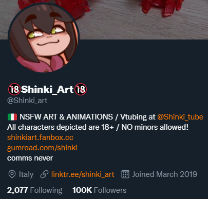🔞Shinki_Art🔞 on Twitter: "OH GOD I DIDN'T EXPECT TO REACH 100K SO FAST ...