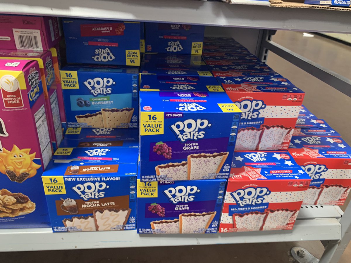 VoiceOTheTigers's tweet photo. GRAPE news! These bad boys are now in stores. And, yes, I bought several boxes of Frosted Grape @PopTartsUS #MakeAmericaGrapeAgain https://t.co/x8bIXX34MW