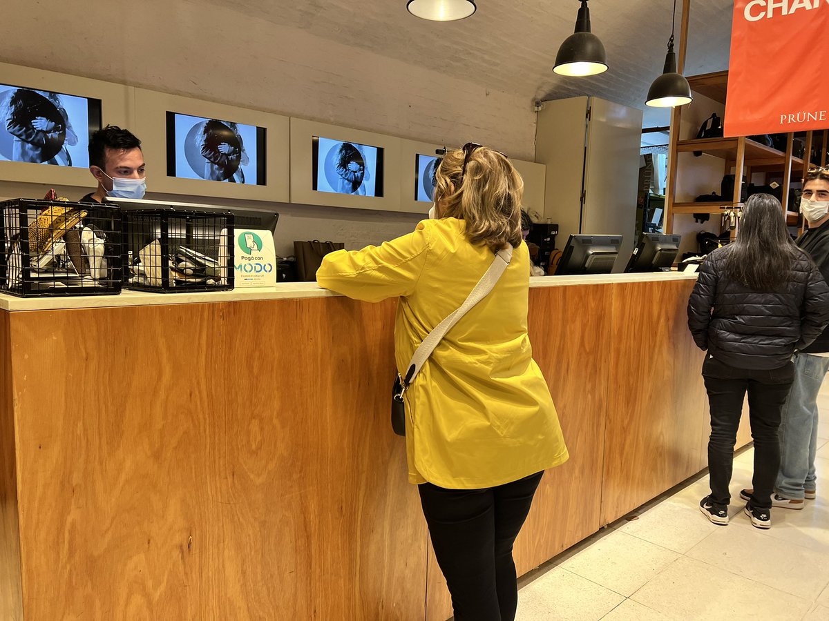 MarquezYane's tweet photo. @pruneargentina el local de Distrito Arcos No concurrir!!! Una fila para abonar las compras de más de 20 personas y solo 1 caja habilitada para el pago. A pesar de solicitar se aperturen mas cajas, siguieron atendiendo solo con una. 20’ para pagar. Horribles! @DistritoArcos https://t.co/t8Uv2wlHKU