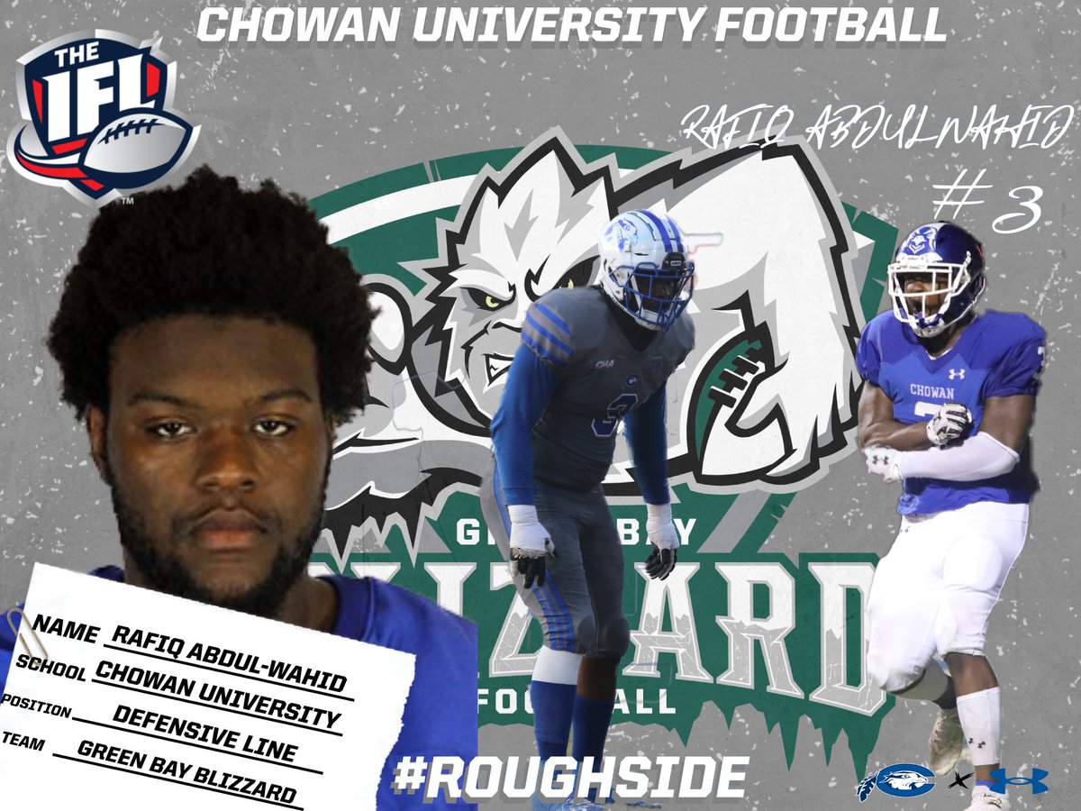 Congratulations to 1st Team All Conference WR and All American Imeek Watkins and 1st Team All Conference DL Rafiq Abdul-Wahid on signing with the Northern Arizona Wranglers and the Green Bay Blizzard of the IFL!

#roughside #shouldabeenahawk