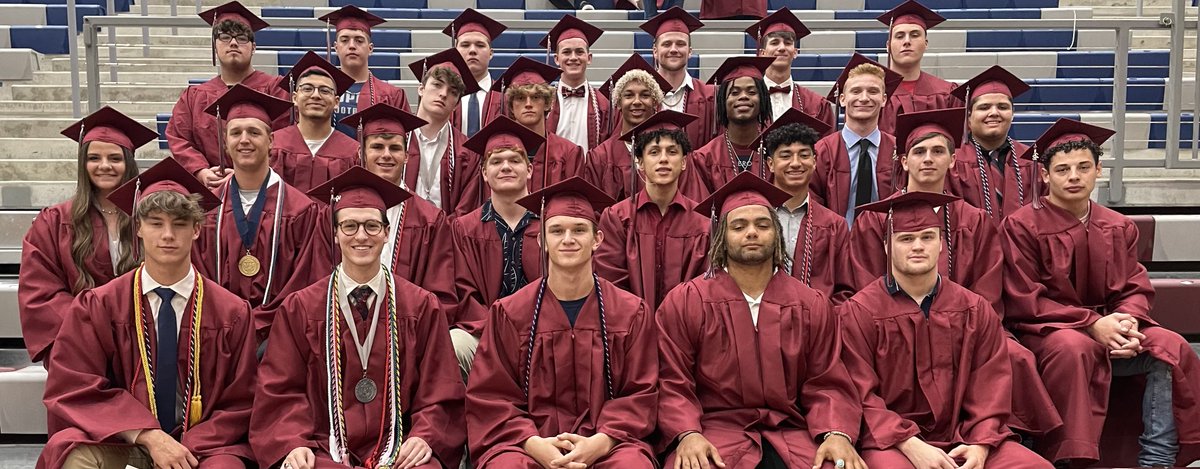 And here it is, the moment of quiet before they take the world by storm! Congratulations to our football seniors on their day of graduation!!!