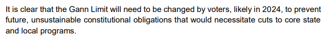 SHGraves29's tweet photo. Perhaps the most consequential statement in the Assembly Budget Committee's summary of the @CAgovernor's May Revision. https://t.co/VUkW7e79sX

#cabudget #GannLimit https://t.co/RJU6Vp3HWL