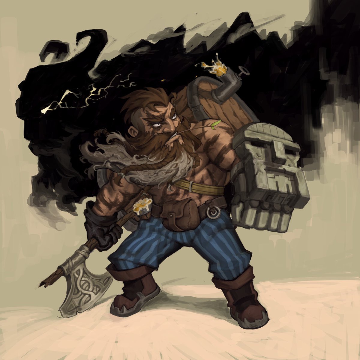 Rigwaltz's tweet photo. @uzzzyzzzu My OC done by Daihnon #dwarftime https://t.co/QFGZ8Q70SF