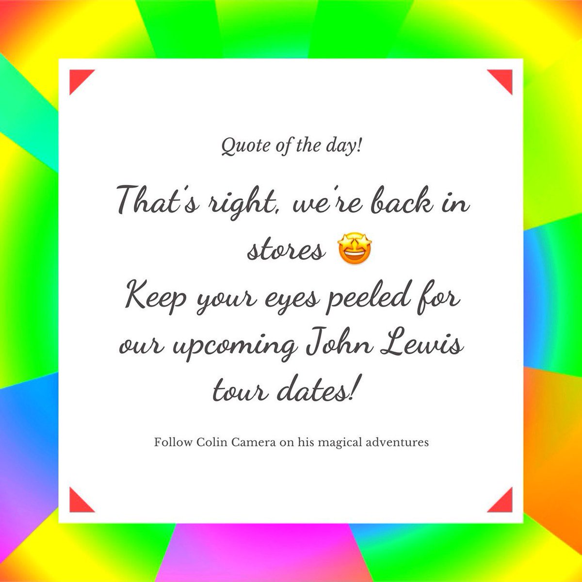 colincamera's tweet photo. You know it! Come to @TouchwoodTweets for interactive story-time with @nicky_kemp! 📸🌈

We are back in store Solihull @JohnLewisRetail on 1st &amp; 3rd of June! Just in time for the queen’s jubilee celebration 🥳👸

#jubilee #queensjubilee #childrensbook #readtogether https://t.co/XK9PGCNpZa