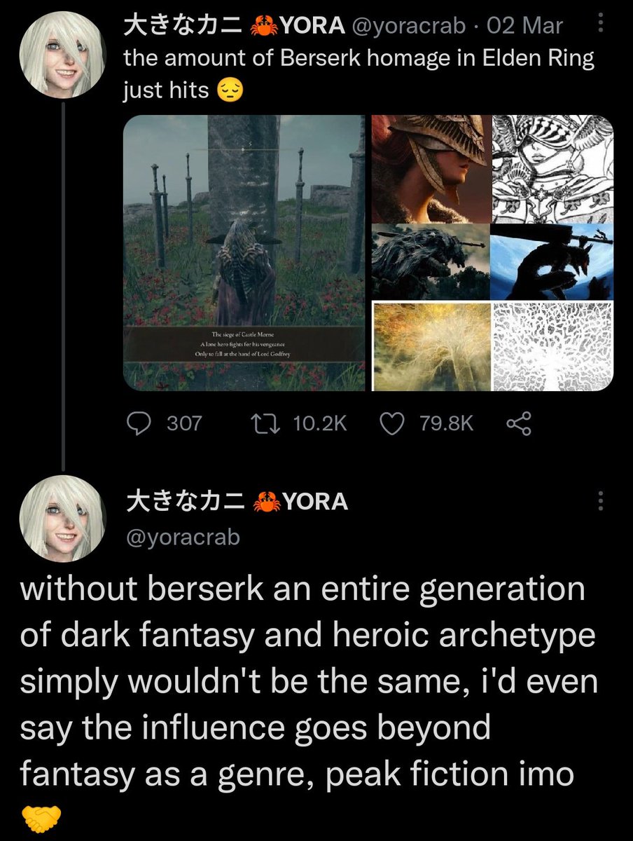 BasedLEDA's tweet photo. Berserk had always been popular 😭 https://t.co/MDIu8fnDTo