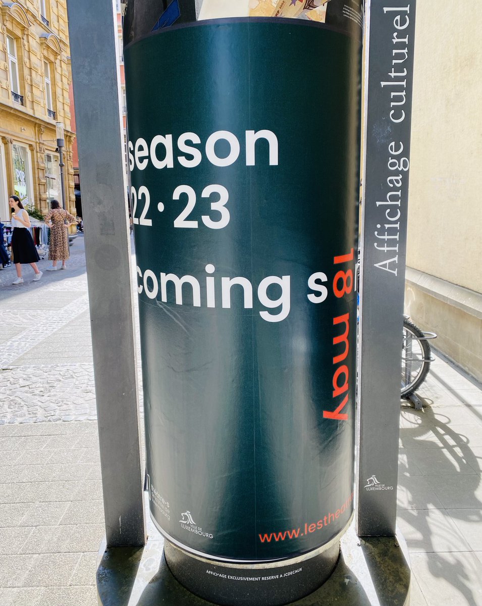 tleickburns's tweet photo. Th countdown is well and truly on… Check out our new season from Wednesday! #notlongnow #itsthattimeofyear #opera #theatre #dance ⁦@LesTheatresVDL⁩ ⁦@CityLuxembourg⁩ https://t.co/vzkpvUSfzM