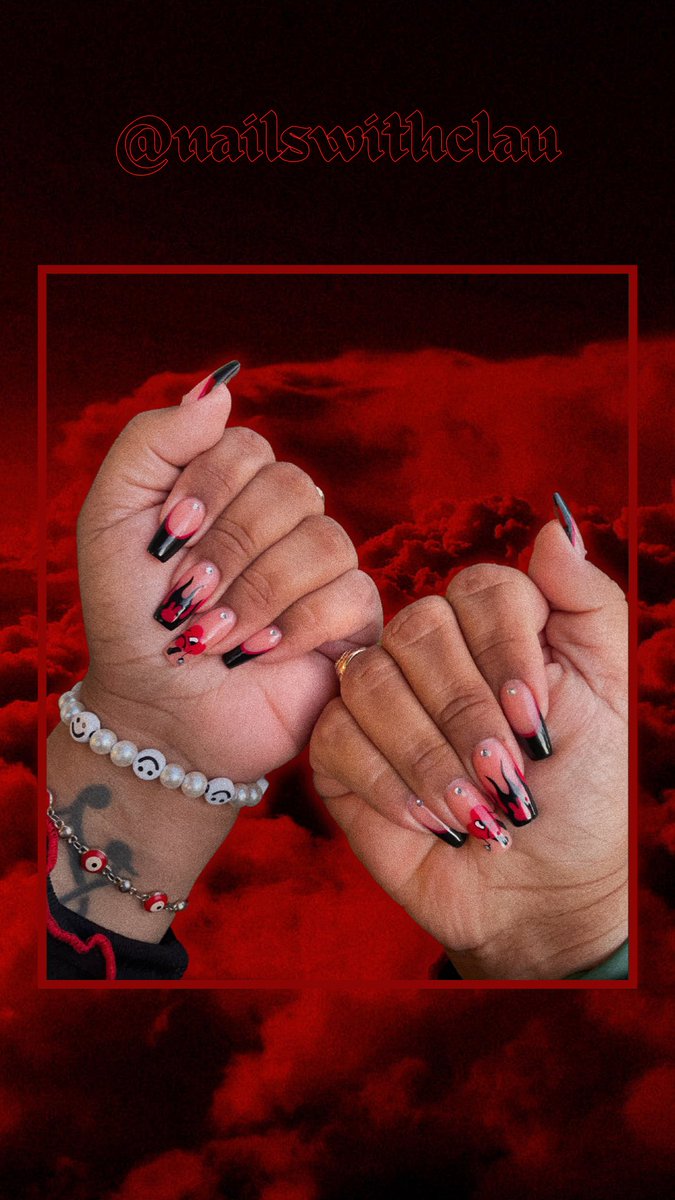 I know I’m late on posting but these are this month’s set by <a href="/MuaClau/">Claudia 💋</a> 💫

Inspired by <a href="/mystic_lee/">🌙</a>’s nails but with a dark vibe ❤️‍🔥 <a href="/sanbenito/">Benito Antonio</a> ❤️‍🔥