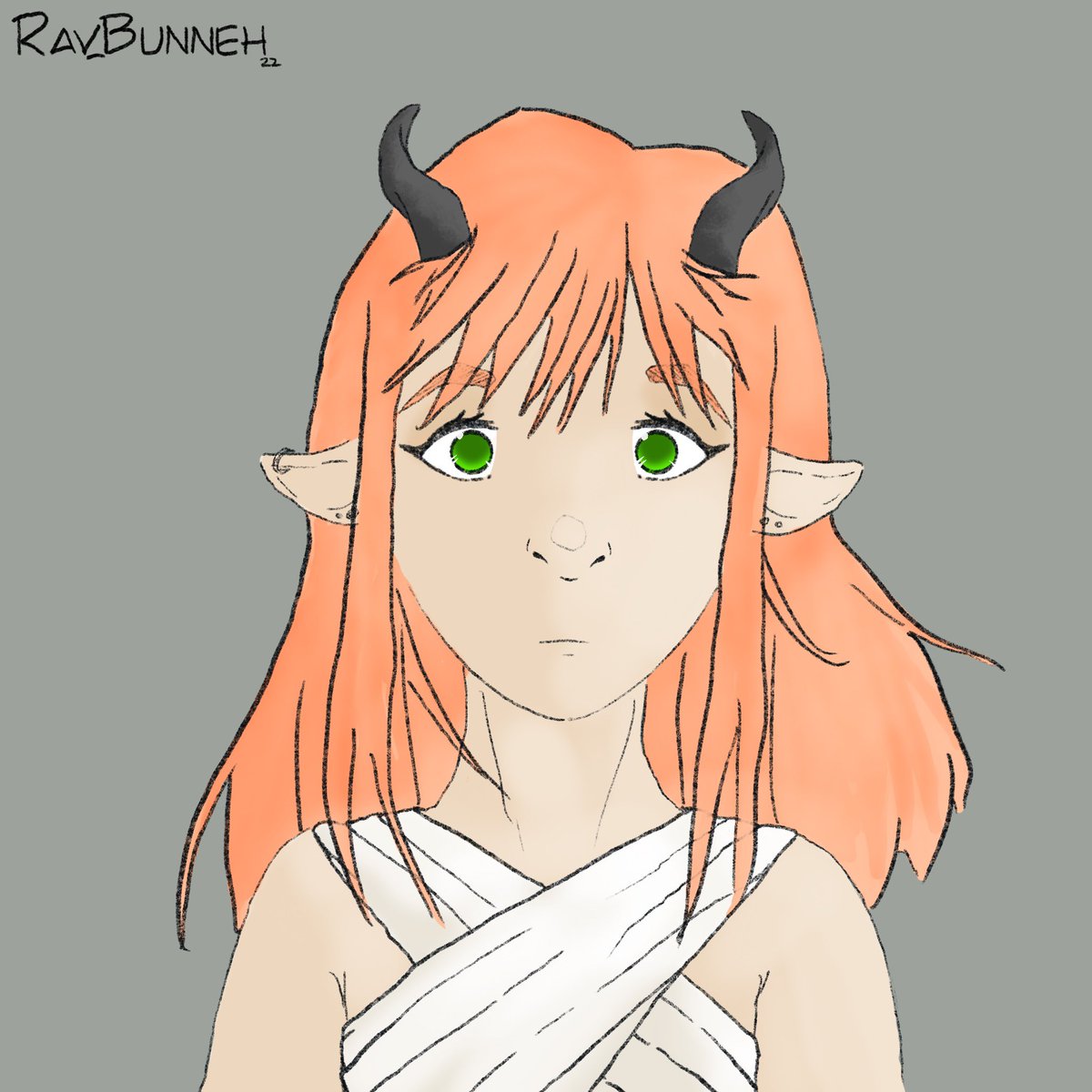 Rav_Bunneh's tweet photo. Lazy SunD&amp;Day doodle. Tricked into wearing a toga to the party. #dnd #NoBooli https://t.co/tJPBk3VNtH