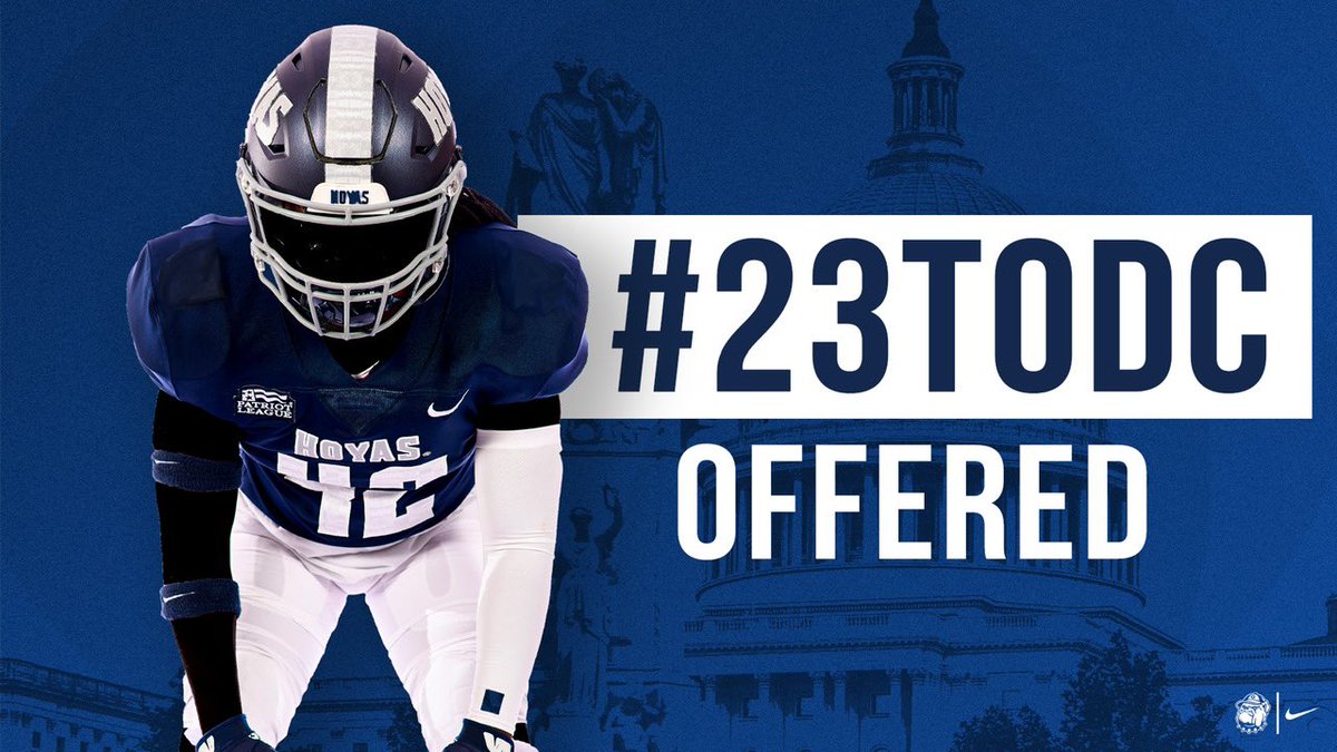 Blessed to receive an offer from Georgetown University!!! <a href="/sharperdefense/">Coach Jamie Sharper</a> <a href="/CoachWesCope/">Wes Cope</a> <a href="/CoachTKeller/">Tommie Keller</a> <a href="/MikeRoach247/">Mike Roach</a> <a href="/BHoward_11/">Brandon Howard</a> <a href="/CoachDuffey/">CoachDuffey</a>