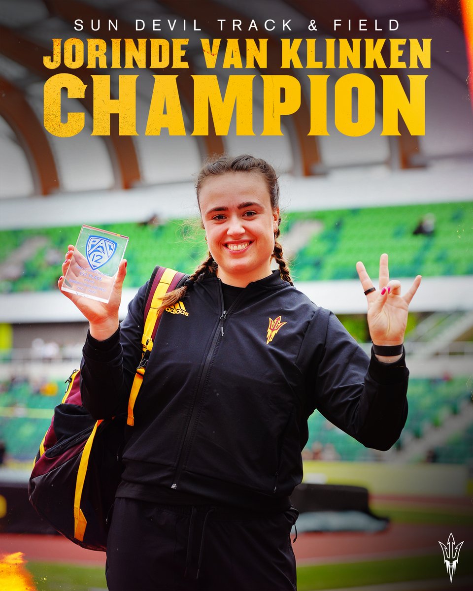 SunDevilTFXC's tweet photo. Back-2️⃣-back Pac-12 discus champion! 😈 #ThrowsU https://t.co/UnygydY4Rj