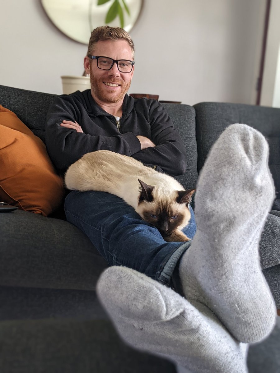 Our head writer Phil (the cat) is helping us write some new sketches for upcoming shows in Winnipeg and Edmonton.