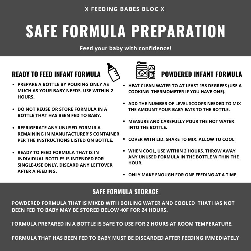 PDXEWOKS's tweet photo. Our comrades @FeedBabesBloc have put together this handy reference for safe use and storage of baby formula. Support their work by donating on Cashapp or Venmo: @/$feedingbabesbloc

Image text will be included in 🧵 tweets below due to the alt text character limit. ~mm https://t.co/jo3iU0aScn