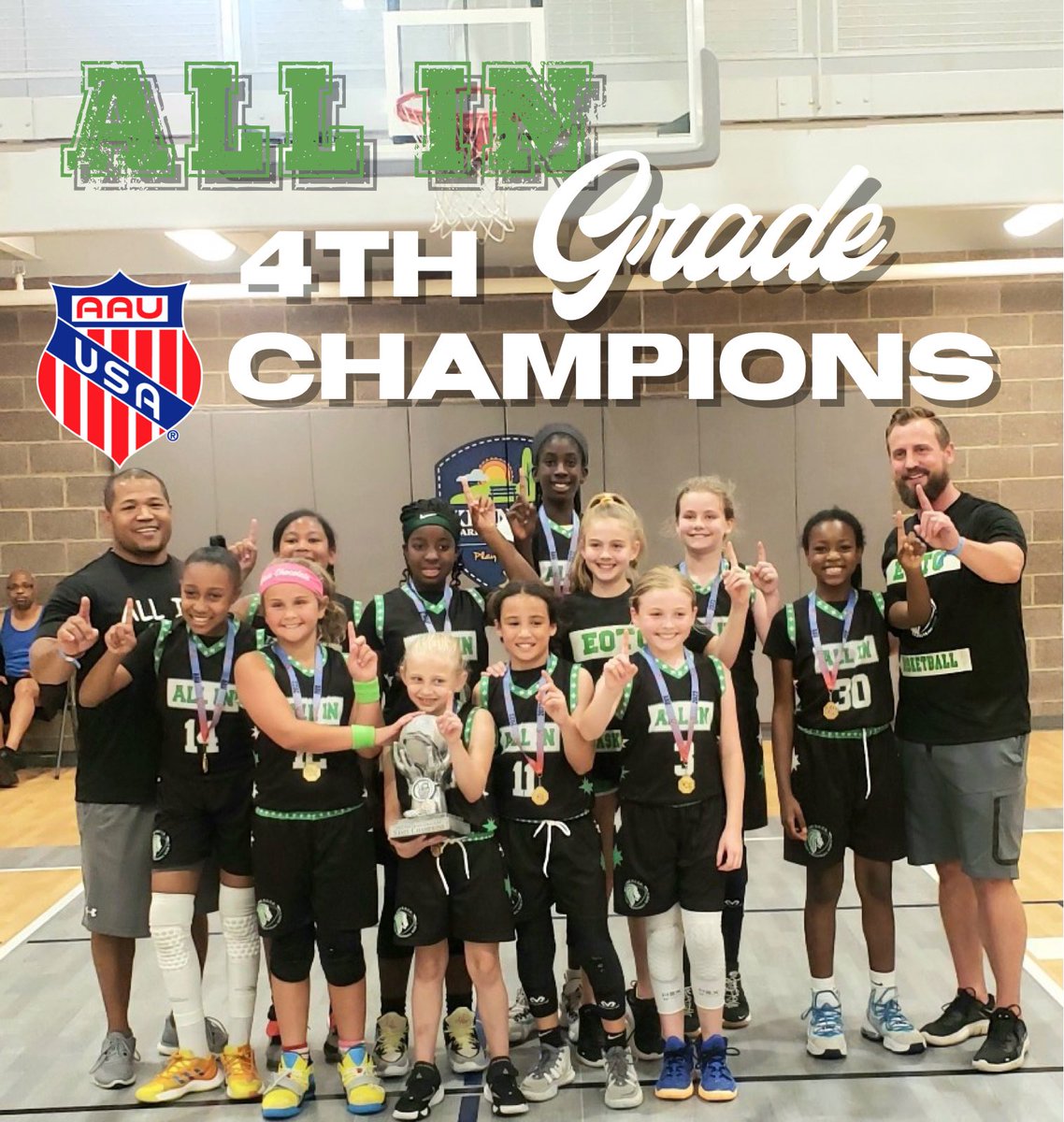 earnyourelite's tweet photo. Congratulations goes out to Team All In. The 4th grade captured and secured the 4th grade state championship. Nationals here they come. #TeamAllIn #AAUChamps https://t.co/ZM8szeCPlx