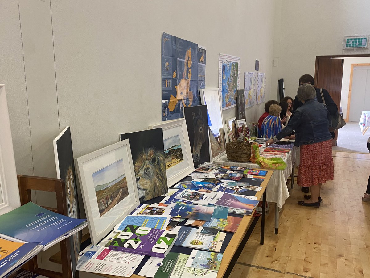 bonniconlon's tweet photo. Well done to @BonniconlonICA who hosted an event in the Community Centre earlier today to celebrate 50 years of Ireland’s membership of the EU. https://t.co/CkHtRL8T3o