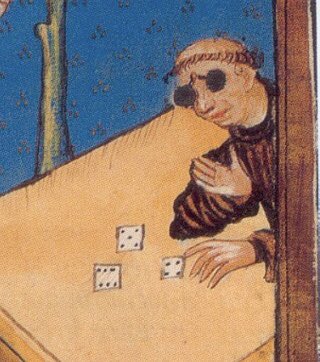WeirdMedieval's tweet image. gambling monk, germany, 14th century