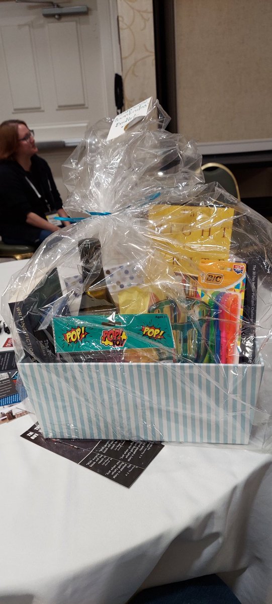 I won a basket raffle at the #pennwriters conference.  Woo Hoo! #WritingCommunity #amwriting #Writer #author