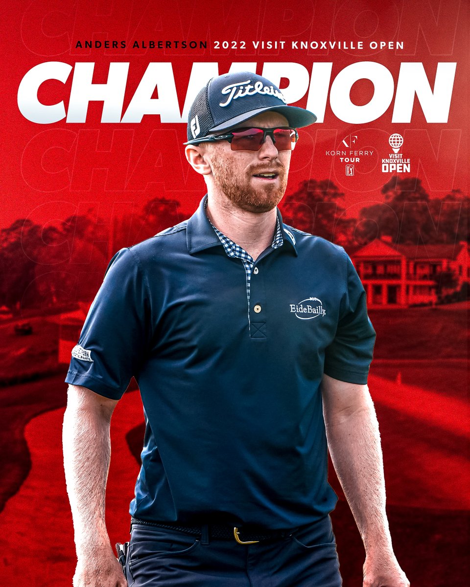 KornFerryTour's tweet photo. Coming up clutch! 🏆

@AndersAlbertson birdies 3 of his final 5 holes to win @visitknoxopen. https://t.co/u21oE0UzPv