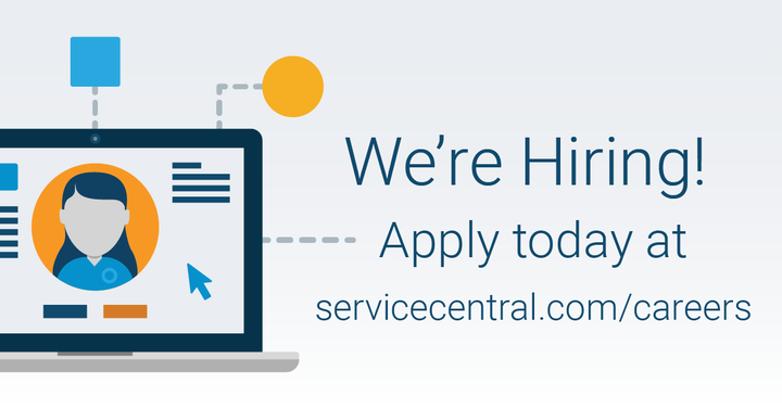 ServiceCentral's tweet photo. Our team is growing and you might be the perfect fit! Visit our careers page to see open positions and apply. https://t.co/f0oHqRD1yf https://t.co/3KzDsL2BwH