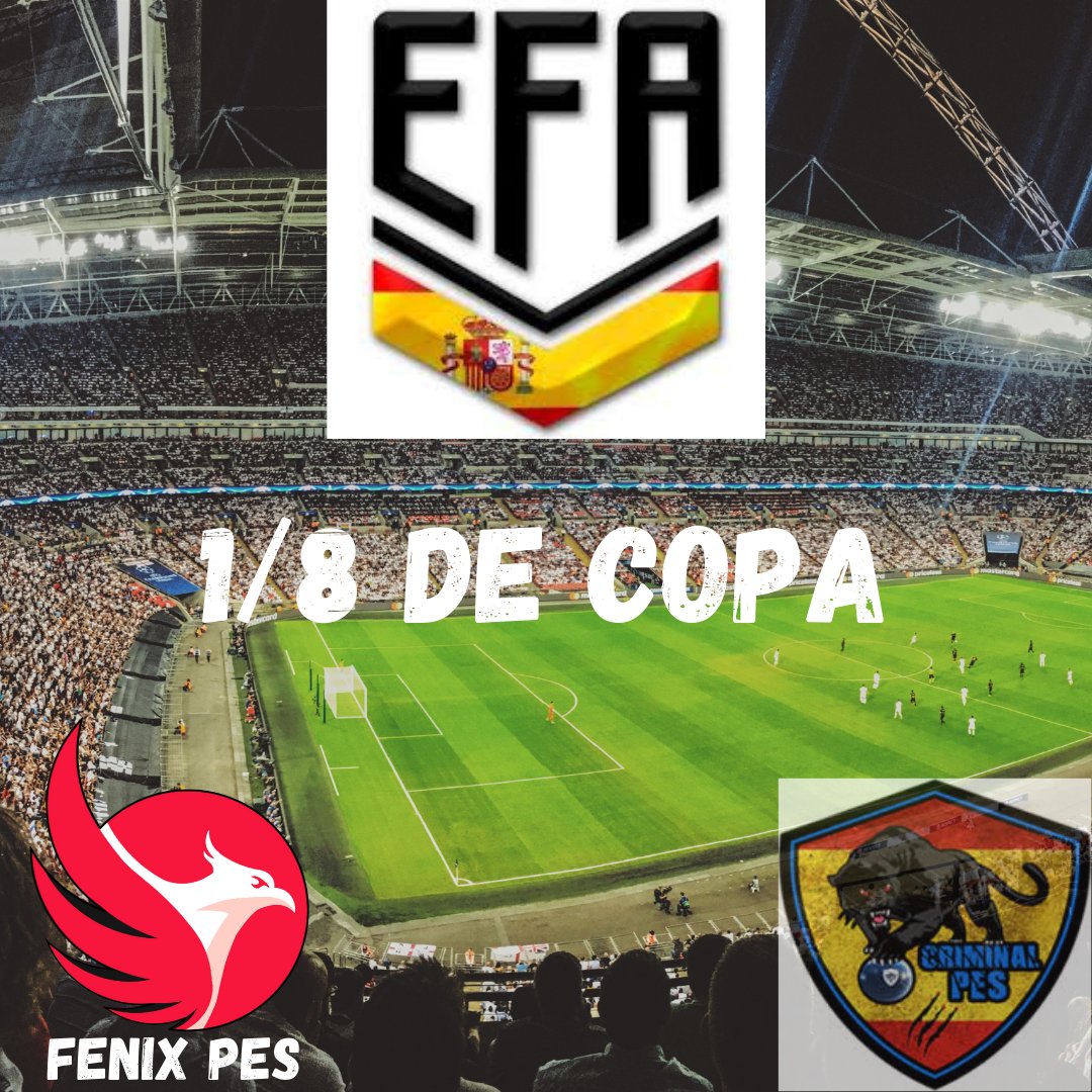 Hoy es noche de Copa <a href="/efaPESespana/">efaPESespaña</a>  contra un duro rival <a href="/CriminalPes/">CriminalPes</a>.
#Vamonosdecopa.
Siguenos a las 22:30h a traves de nuestro canal de youtube:

👇👇👇👇👇👇
youtube.com/channel/UCv_mq…