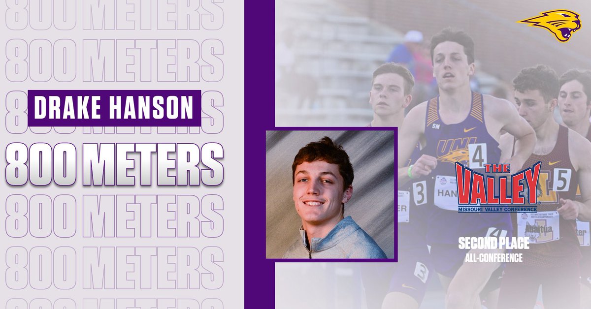 UNI T&F/XC (@unitrackfieldxc) on Twitter photo The #EverLoyal all-conference list gets longer! <a href="/drakehans0n5/">Drake Hanson</a> with a strong finish to rake in runner-up honors in the 800-meter run in
1:53.46! #MVCtf The #EverLoyal all-conference list gets longer! <a href="/drakehans0n5/">Drake Hanson</a> with a strong finish to rake in runner-up honors in the 800-meter run in
1:53.46! #MVCtf