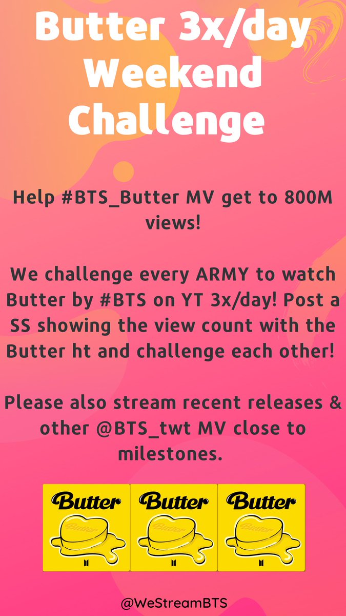 Have you joined our #BTS_Butter by #BTS challenge? There’s still time to join! Here’s a short playlist if you need one youtube.com/playlist?list=…