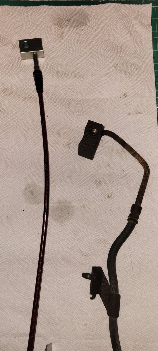 ianserena2045's tweet photo. Well that's not going to work my new #powerstop brake lines the center link is wrong and can't make it fit i hope I can get them to send me the right one the other 4 in the set are the right ones https://t.co/05n8xz2Chl