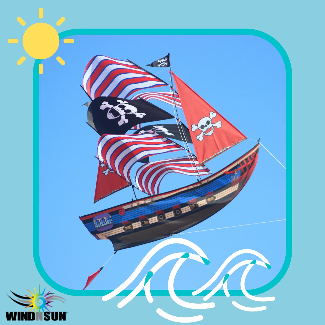 flyxkites's tweet photo. Set Sail this weekend with a classic, the WindNSun PirateShip #FlyXKites 

#kites #flymorekites #beachlife #outdoors #goflyakite #outdoorfun #spring #outdoors  #toyactivities #earlylearning #earlychildhoodeducation #kiteflying #outdoorhobbys #pirates #pirateship #piratekite https://t.co/0UIcdtS1p4