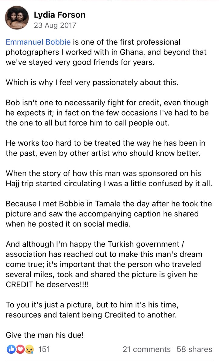 lydiaforson's tweet photo. Several people have told this man in the comments that this story is false.

This hurt @bobpixel deeply when he was alive,and it’s why I went so hard in 2017.

So I won’t rest until you do the right thing! 

Bob has a whole army of us still fighting for him! https://t.co/NaEyd2Iavb