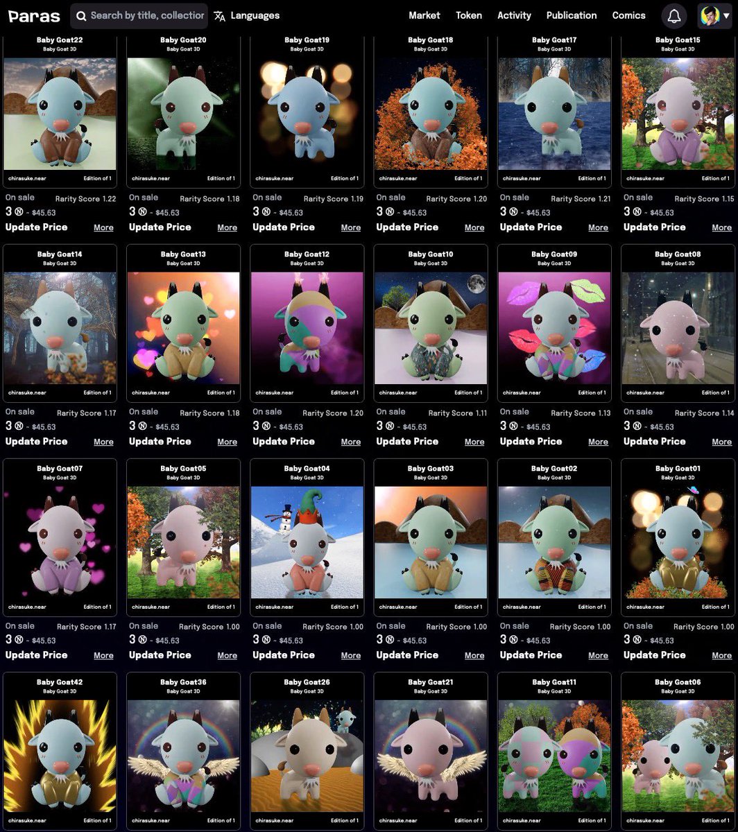 GoatRepublicNFT's tweet photo. Check out my new collection on Paras guys 🔥 Baby Goat 3D (New Release)
https://t.co/p6dzj5xyCx https://t.co/tQtgVeisHI