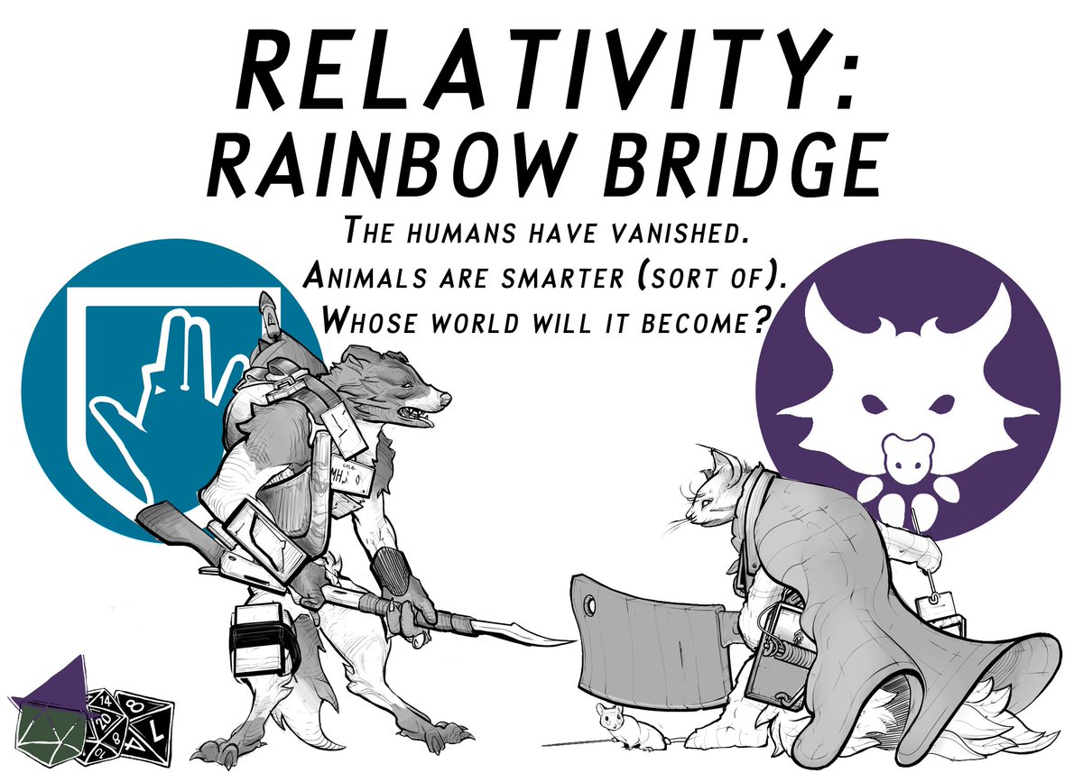 ClacketyRock's tweet photo. Introducing the next project from Clackety Rock:

🌈 Relativity: Rainbow Bridge 🎲

Dice rolling card game with elements of Stratego, RISK, chess, and tabletop wargaming. 

#CardGame #dice #tabletopgames #tabletopgaming https://t.co/a6XoQXuktG