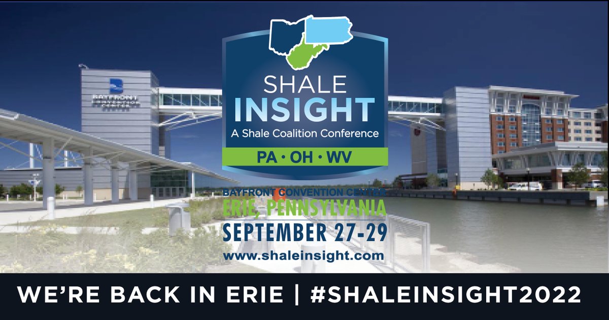 SHALEINSIGHT's tweet photo. REGISTRATION IS OPEN! The leading conference on American #ShaleEnergy, #mfg and jobs is back in Erie for 2022. 
#SHALEINSIGHT2022. https://t.co/tMSXMZhKp2 https://t.co/Qv45oYrTvp