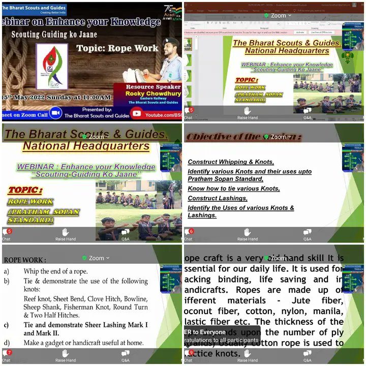 Debasish_29's tweet photo. Webinar on enhance your knowledge on scouting guiding ko Jaane.session on rope work https://t.co/WnlbxTl4wP